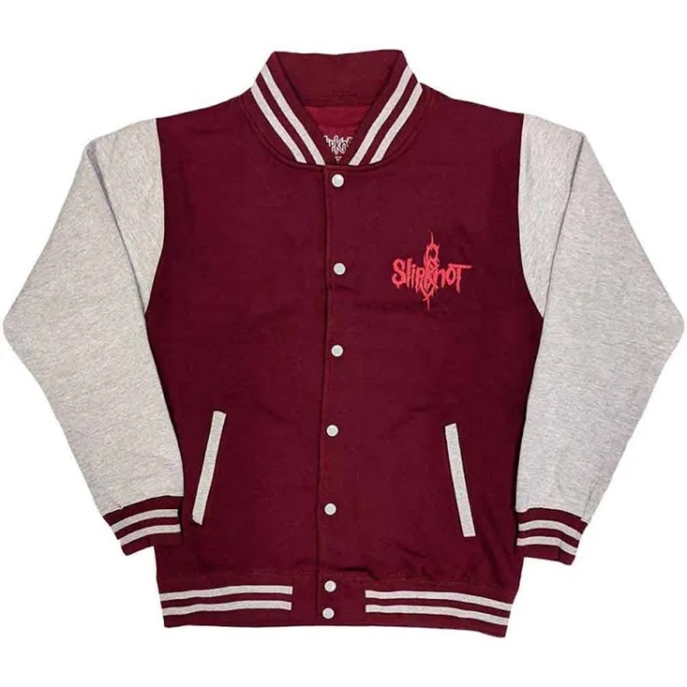 Slipknot Maroon & Gray Varsity Bomber Jacket